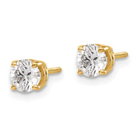 Load image into Gallery viewer, 14ky .75ct. SI3 G-I Diamond Stud Thread on/off Post Earrings
