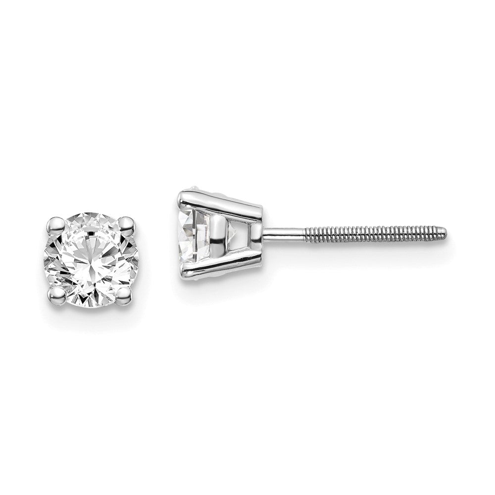 14kw .95ct VS2/SI1 G-I Diamond Stud Thread on/off Post Earrings