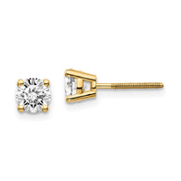 Load image into Gallery viewer, 14ky .95ct. SI3 G-I Diamond Stud Thread on/off Post Earrings
