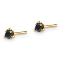 Load image into Gallery viewer, 14k 1/4ct. Black Diamond Stud Earrings
