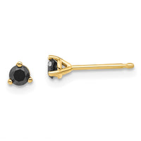 Load image into Gallery viewer, 14k 1/4ct. Black Diamond Stud Earrings
