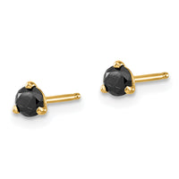 Load image into Gallery viewer, 14k 1/3ct Black Diamond Stud Earrings
