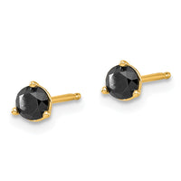 Load image into Gallery viewer, 14k 1/2ct. Black Diamond Stud Earrings
