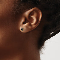 Load image into Gallery viewer, 14k 3/4ct Black Diamond Stud Earrings
