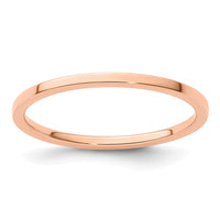 Load image into Gallery viewer, 14K Rose Gold 1.2mm Flat Polished Stackable Band Size 5
