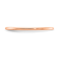 Load image into Gallery viewer, 14K Rose Gold 1.2mm Half Round Polished Stackable Band Size 7.5
