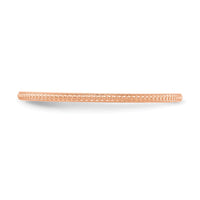 Load image into Gallery viewer, 14K Rose Gold 1.2mm Beaded Stackable Band Size 6
