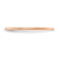 Load image into Gallery viewer, 14K Rose Gold 1.2mm Twisted Wire Pattern Stackable Band Size 7
