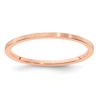 Load image into Gallery viewer, 14K Rose Gold 1.2mm Flat Satin Stackable Band Size 5.5
