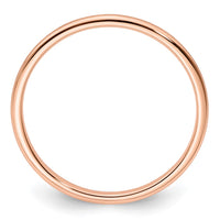 Load image into Gallery viewer, 14K Rose Gold 1.2mm Half Round Satin Stackable Band Size 8
