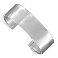 Load image into Gallery viewer, Herco Sterling Silver Rh-plated 19mm Hammered Cuff Bangle
