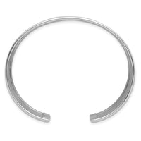Load image into Gallery viewer, Herco Sterling Silver Rh-plated 37mm Hammered Cuff Bangle
