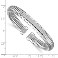 Load image into Gallery viewer, Herco Sterling Silver Rhod-pltd 8.5mm Wrapped Cuff Bangle
