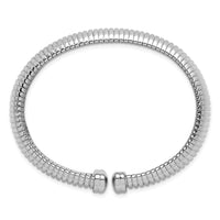 Load image into Gallery viewer, Herco Sterling Silver Rhodium-plated 15.7mm Wrapped Cuff Bangle
