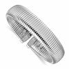 Herco Sterling Silver Rhodium-plated 15.7mm Wrapped Cuff Bangle