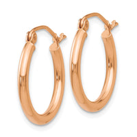 Load image into Gallery viewer, 14k Polished 2x17.5mm Tube Hoop Earrings
