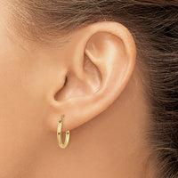 Load image into Gallery viewer, 14k Polished 2x15mm Tube Hoop Earrings
