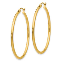 Load image into Gallery viewer, 14k Polished 2x40mm Lightweight Tube Hoop Earrings
