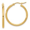 10K Polished Hinged Hoop Earrings