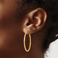 Load image into Gallery viewer, 10K Polished Hinged Hoop Earrings
