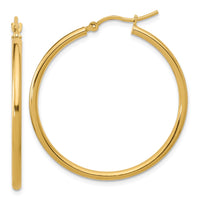 Load image into Gallery viewer, 10K Polished Hinged Hoop Earrings
