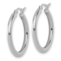 Load image into Gallery viewer, 10K White Gold Polished Hinged Hoop Earrings
