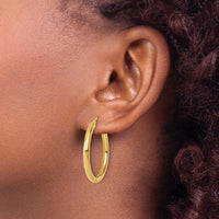 Load image into Gallery viewer, 10K Polished Hinged Hoop Earrings
