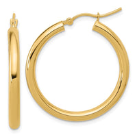 Load image into Gallery viewer, 10K Polished Hinged Hoop Earrings
