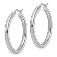 Load image into Gallery viewer, 10K White Gold Polished Hinged Hoop Earrings
