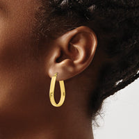 Load image into Gallery viewer, 10K Polished Hinged Hoop Earrings
