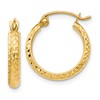 10K D/C Hinged Hoop Earrings