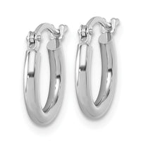 Load image into Gallery viewer, 10K White Gold Polished Hinged Hoop Earrings
