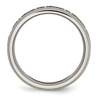 Load image into Gallery viewer, Chisel Titanium Brushed and Polished Serenity Laser Design 8mm Beveled Band
