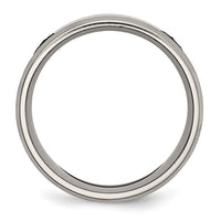 Load image into Gallery viewer, Chisel Titanium Brushed and Polished Masonic Laser Design 8mm Beveled Edge Band
