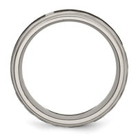 Load image into Gallery viewer, Chisel Titanium Brushed and Polished Celtic Laser Design 8mm Ridged Edge Band
