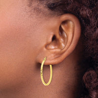 Load image into Gallery viewer, 10K D/C Hinged Hoop Earrings
