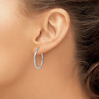 Load image into Gallery viewer, 10K White Gold D/C Hinged Hoop Earrings
