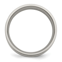 Load image into Gallery viewer, Chisel Titanium Polished with 14k Gold Inlay 8mm Flat Band
