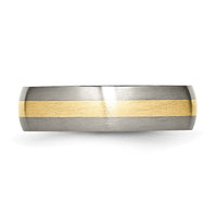 Load image into Gallery viewer, Chisel Titanium Brushed with 14k Gold Inlay 6mm Band
