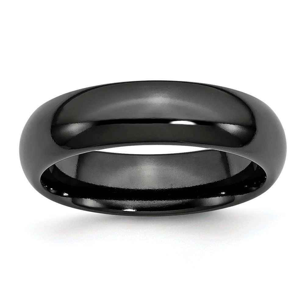 Chisel Titanium Black Ti Polished 6mm Band