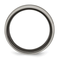 Load image into Gallery viewer, Chisel Titanium Grey and Black Ti Polished 7mm Band
