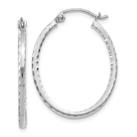 Load image into Gallery viewer, 10K White Gold D/C Hinged Hoop Earrings
