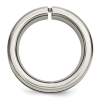 Load image into Gallery viewer, Chisel Titanium Brushed and Polished Black IP-plated Cable 1/20 Carat Diamond 10mm Band
