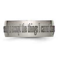 Load image into Gallery viewer, Chisel Titanium Brushed Serenity Prayer Laser Design 8mm Band
