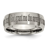 Load image into Gallery viewer, Chisel Titanium Brushed Serenity Prayer Laser Design 8mm Band
