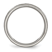 Load image into Gallery viewer, Chisel Titanium Brushed Cross with Flames Laser Design 8mm Band
