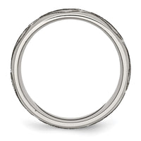 Load image into Gallery viewer, Chisel Titanium Brushed Flame Laser Design 8mm Band
