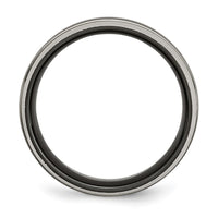 Load image into Gallery viewer, Chisel Titanium Grey and Black Ti Polished 8mm Band
