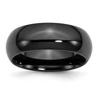 Load image into Gallery viewer, Chisel Titanium Black Ti Polished 8mm Band
