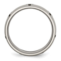 Load image into Gallery viewer, Chisel Titanium Polished Cross Laser Design 8mm Band
